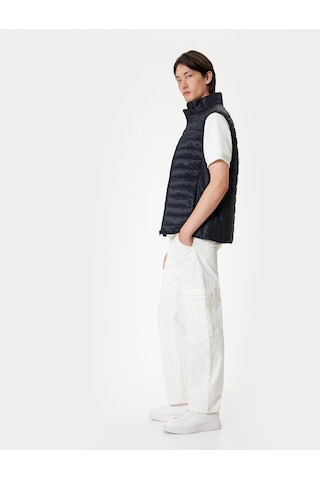 Koton Şişme Yelek Slim Fit Dik Yaka Cep Detaylı Lacivert 5wam20123hw Lacivert