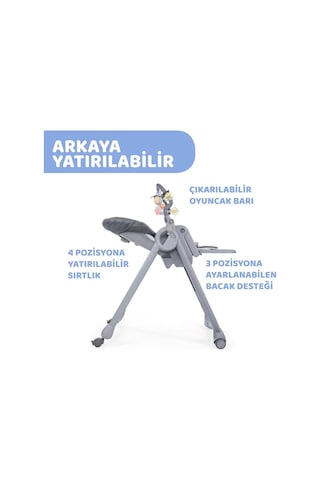 Chicco Polly Magic Relax Mama Sandalyesi Grey Melange