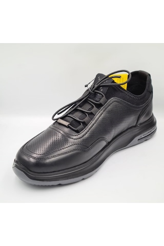 Greyder 18231 Siyah Hakiki Deri Erkek Günlük Deri Sneaker Siyah