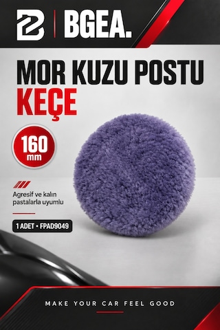 Bgea Mor Kuzu Postu Polisaj Keçesi 160 Mm 1 Adet Fpad9049