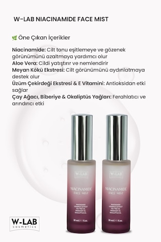 W-Lab Cosmetics Niacinamide Face Mist 30 Ml