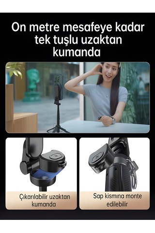 Magsafe Mıknatıslı 41.5 Cm 360 Ayarlanabilir Bluetooth Alüminyum Telefon Tripod Android İos