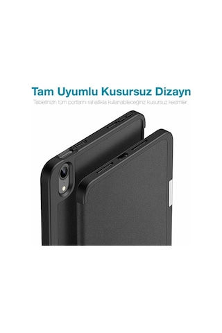 Dux Ducis Apple Uyumlu iPad Mini 6 (2021) Kılıf Kalem Bölmeli Standlı Domo Se