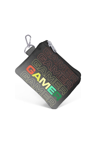 Coral High Siyah Gri Gamer Desenli Bozuk Para Çantası 21909 Gri - Siyah