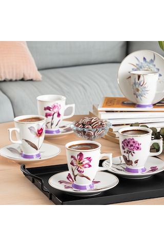 Perotti 16864 Begonvil 6 Kişilik 12 Parça Porselen Kahve Takımı
