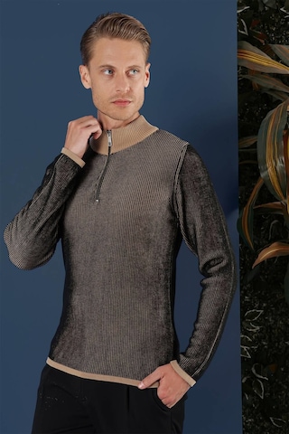 Efor Tr 859 Slim Fit Camel Klasik Triko CAMEL