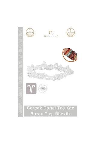 Bileklik Doğal Taş Enerjili Ayarlanabilir Su Geçirmez Kaliteli Koç Burçları Burç Unisex Bileklik Çok Renkli