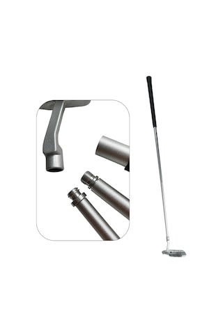Rebuwo Kauçuk Saplı Golf Sopası Modüler Alüminyum Alaşımlı 86 Cm Golf Putter Gri