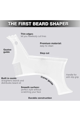 Erkekler Sakal Şekillendirici Şablon Erkekler İçin Sakal Tarağı Hafif Ve Esnek Hepsi Bir Arada Araç Sakal Şekillendirme Aracına Uyuyor