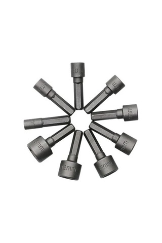 9 Parça Somun Anahtarı Somun Matkap Uçları Sıkma Seti 10mm