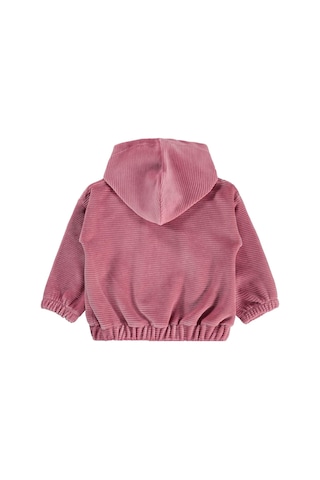 Civil Baby Tavşan Nakış Çizgi Dokulu 6-18 Ay Hırka - Pembe Gülkurusu