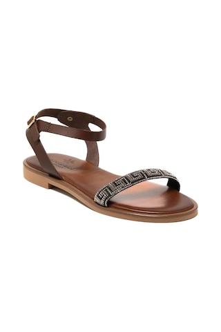 148 Brown Sandalet Kadın 21008 Myconian 2025 Greek Sandal Kahverengi
