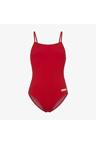Arena Swimsuit Lace Back Solid Kadın Kırmızı Mayo 004651405