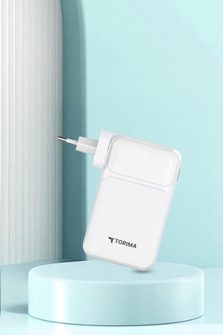 Torima TRM-1027 20000 mAh Hızlı Şarj Dijital Göstergeli Powerbank Beyaz