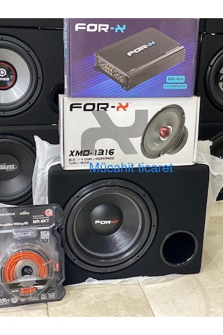 Forx Paket Set 30cm Bass 16cm Midrange Forx 4kanallı Anfi 4x60rms