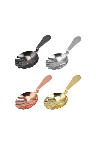 Dancemonkey Deniz Kabuğu Şeklinde Paslanmaz Çelik Süzgeç Kokteyl Siyah Zeminli, İçme Keyfi İçin Mükemmel