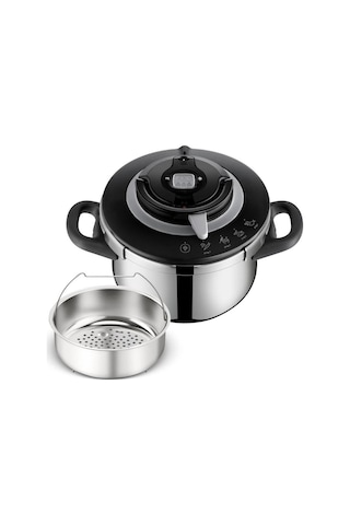 Tefal P4550632 Clipso+ Chef 4.5 Litre 4 Pişirme Programlı Düdüklü Tencere - 1510002661 Inox