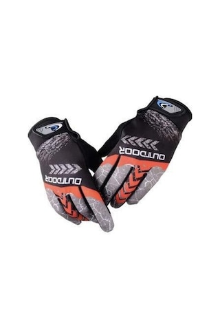 Xbyc Outdoor Mtb Mevsimlik Tam Parmak Bisiklet Eldiveni Large Eldiven Kırmızı