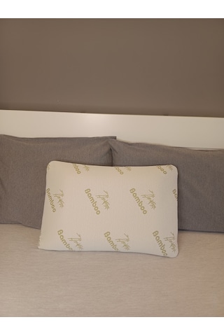 Simple The Pillow Ortopedik Mini Yastık Memory Foam Hafızalı Yastık Boyun Yastığı Seyahat Yastığı Bebek Araba Yastığı Bej - Beyaz
