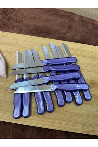 Kapris 12 Adet Meyve Bıçağı Seti Alman Model Mor Slr01 Mor