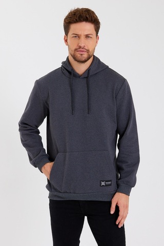 Mmetalic Kanguru Cepli Kapüşonlu İçi Pamuklu Erkek Sweatshirt 001