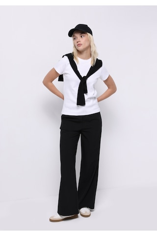 Colin's Colins Regular Fit Yüksel Bel Geniş Paça Kadın Siyah Pantolon Cl1075609 Q1.v1 Blk Siyah