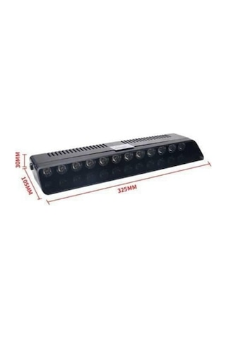 S12 Çakar Vantuzlu Çakmaklık Girişli 12 Ledli Kırmızı-beyaz-mavi 10 Modlu Profesyonel Çakar Çok Renkli