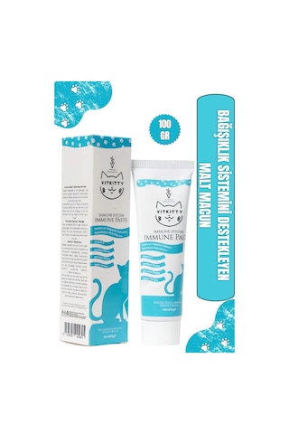 Vitkitty Kediler Için Bağışıklık Sistemini Destekleyen Malt Macun 100 Gr. Immune Paste