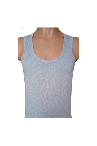 12 Li Paket Nazar Yıldız Erkek Penye Atlet Renk Seçenekli Gri