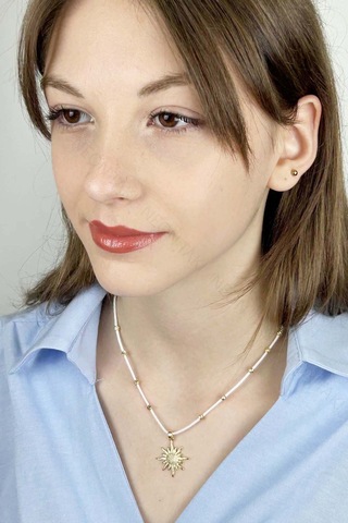 Güneş Figürlü, İp Kolye 423 Altın