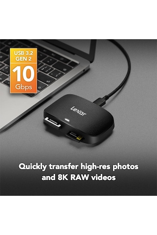 Lexar Profesyonel Cfexpress Tip B/sd Usb 3.2 Gen 2 Okuyucu, 10 Gb