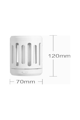 Tenfowee Usb Şarjlı Dışarı/içeri Kullanım Uv Işıklı Elektrikli Kovucu+el Feneri 2'li Fonksiyonlu Beyaz Kovucu Lambası