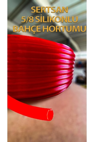 Silikonlu Bahçe Hortumu 5/8 Kırmızı Renk 3 Metre