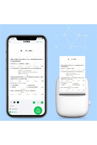 Cbtx Etiket Taşınabilir Termal Fotoğraf Yazıcısı Öğrenci Mini Yazıcı Pembe