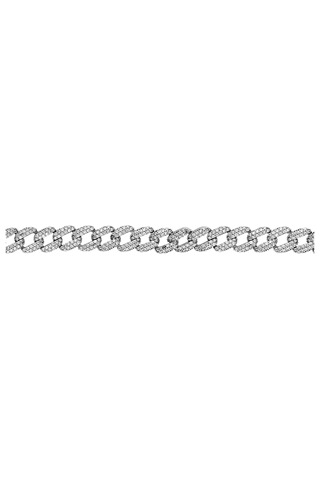 Kuyumcudukkani"beyaz Renk Taşlı Cuban Chain"bileklik- 50275-w-w