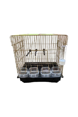 Kanarya Kafes Dört Yemlikli Sarı 39x29x42cm