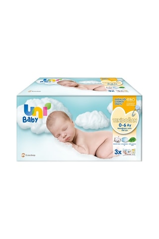 Uni Baby Yenidoğan Islak Mendil 3'Lü 120 Yaprak