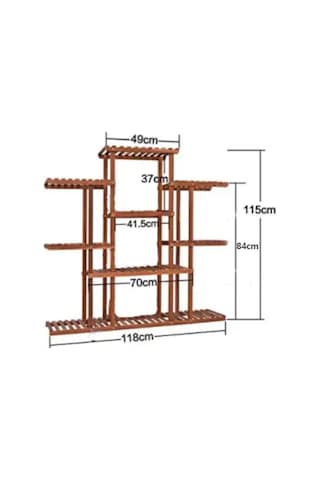 Alandekor Eskitme Ahşap Dekoratif Çiçeklik Saksılık Balkon Bahçe Standı (458205303) Ceviz