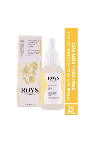 Roys Beauty Aydınlatıcı ve Renk Tonu Eşitleyici Vitamin C Serum 30 ML