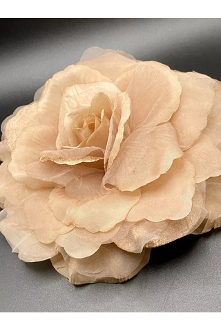 Amely Rid Büyük Ve İri Kumaş Gül Rengi Broş Tokası 175051154 Bej