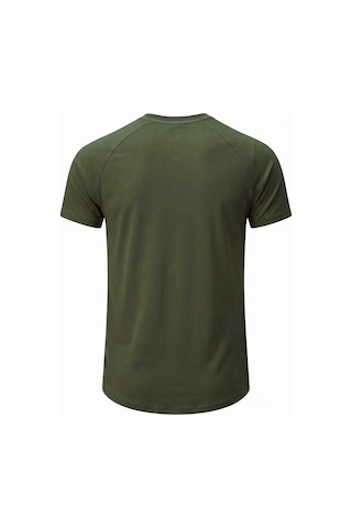 Genius Store 2'li Paket Erkek Spor Tişört Pamuklu Esnek Günlük Kullanıma Uygun Premium Rahat Kalıpt-shirt Haki-taş