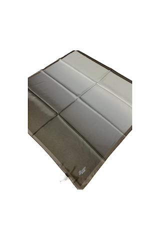 Berussa Hibrit Desenli Kristal Eşarp - 04683 - 90 X 90 / Haki - Gri Haki - Gri