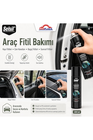 Selsil Lastik Kauçuk Fitil Yenileme Spreyi 200 Ml 36 Adet 1 Koli 200 Ml - 36 Adet