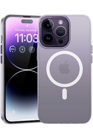 Benks Apple Uyumlu iPhone 14 Pro Max Kılıf Sararmayan Wireless Şarj Destekli Benks Magnetik Haze Kapak ZORE-273714