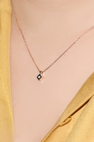 Elmas Tektaş Kolye Ucu  Kare