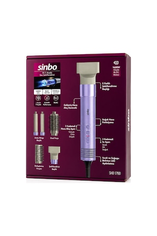 Sinbo Saç Şekillendirme Cihazı - 5 Başlıklı - 3 Kademeli Hız Ve Sıcaklık Ayarı 1766574369085