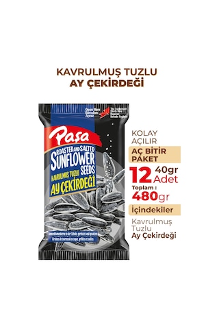 Paşa Kuruyemiş Ay Çekirdeği 12 x 40 G