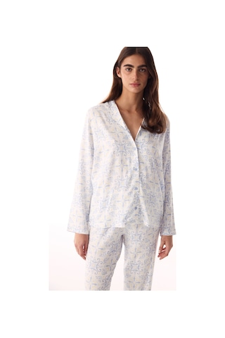 Penti Kırık Beyaz Relax Time Düğmeli Gömlek Pantolon Pijama Takımı