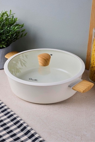 Danish Cook Beige İndüksiyon Tabanlı Karnıyarık Tencere 28 Cm Bej Bej