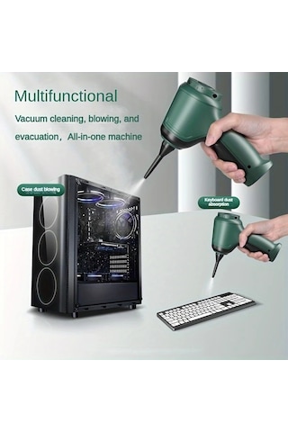 Elmpaly Pembe Üçü Bir Arada Yüksek Güçlü Kablosuz Elektrikli Süpürge Araç Ve Ev İçin Uzun Pil Ömrü Toz Tüy Temizleme Aksesuarlı